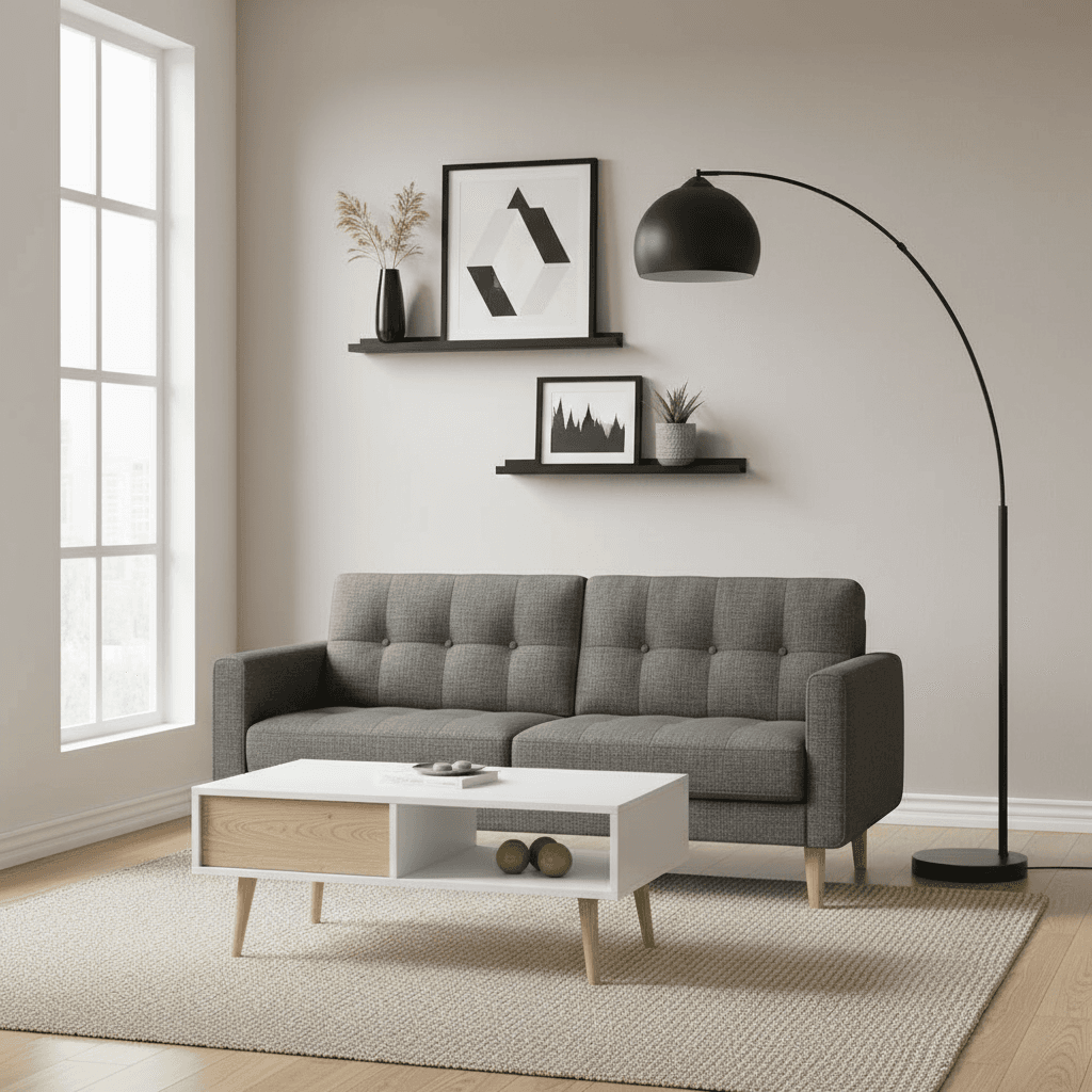 Zen Sanctuary: Minimalist Living Room